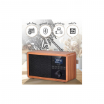 Adler AD 1184 radio Portable Digital Black, Wood