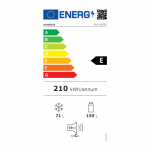 Gorenje | Refrigerator | RK416EPS4 | Energy efficiency class E | Free standing | Combi | Height 161.3 cm | Fridge net capacity 159 L | Freezer net capacity 71 L | 39 dB | Grey