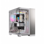 Corsair PC Case | 6500X Dual Chamber | White/Satin Gray Aluminum | Mid-Tower