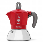 Bialetti Moka induction Moka pot 0.1 L Red, Silver