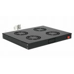 Equip Cooling Fans 19', 1U, 4FANS, RAL9005 Black