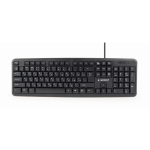 Gembird KB-U-103-RU keyboard Office USB QWERTY English, Russian Black
