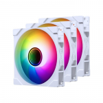 PHANTEKS M25 Gen2 PWM D-RGB Fan 3-Pack - Reverse Blade, 140mm, white