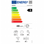 Gorenje Washing Machine | W3NGPI62SBS | Energy efficiency class B | Front loading | Washing capacity 6 kg | 1200 RPM | Depth 47 cm | Width 60 cm | LCD | Steam function