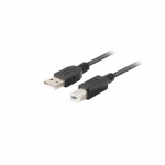 Lanberg CA-USBA-15CU-0010-BK kabel USB 1m 2.0 USB A->USB-B Black