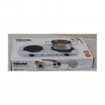 SALE OUT. Tristar KP-6245 Hot plate, 2 thermostats, 2 burners, 5 adjustable settings, Heat resisting housing, 1500W&1100W, White | Tristar | Free standing table hob | KP-6245 | Hob type Electric | White | DAMAGED PACKAGING, DENT CORPUS