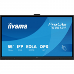 iiyama TE5513A-B2AG Signage Display Interactive flat panel 138.7 cm (54.6") Wi-Fi 500 cd/m&sup2; 4K Ultra HD Black Touchscreen Built-in processor Android 24/7