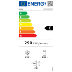 Midea Refrigerator | MDRB542BIE70 | Energy efficiency class Class E | Free standing | Height 191 cm | Combi | No Frost system | Fridge net capacity 257 L | Freezer net capacity 135 L | Display | 38 dB | Grey
