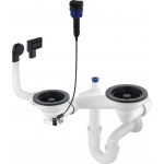 Siphon for 1.5- and 2-bowl granite sink - Space-Saver