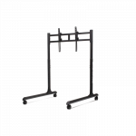 Next Level Racing Floor stand | Round Tube Freestanding Single Monitor Stand | Up to 65 " | Height adjustment, Tilt | Maximum weight (capacity) 50 kg | Black