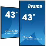 iiyama LH4360UHS-B2AG Signage Display Digital A-board 108 cm (42.5") LED Wi-Fi 500 cd/m&sup2; 4K Ultra HD Black Built-in processor Android 11 24/7
