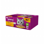 WHISKAS Poultry feast in jelly &ndash; wet cat food &ndash; 80x85g