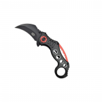 SCK Steel Claw Knives Karambit K29 knife, black and red