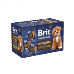 BRIT Premium by nature Dog Filets in gravy Chicken, lamb and beef - wet dog food - 12x85g