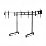 Next Level Racing Floor stand | Tube Freestanding Triple Monitor Stand | Up to 3x43 " | Height adjustment, Tilt | Maximum weight (capacity) 50 kg | Black