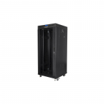 Lanberg | Rack cabinet 19" free-standing 27U/600x600 (flat pack) with glass door lCD V2 | FF01-6627-12BL | Black