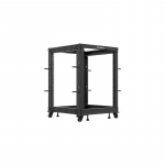 Open Rack 19" 15U 600x600-1100 adjustable black