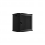 WALL-HUNG RACK CABINET 19" 12U 600X450 BLACK PERFORATED DOOR LANBERG (FLAT PACK)