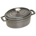 Staub oval cast iron pot - 1 ltr, Graphite