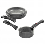 BALLARINI TORRE Set of 2 frying pans (24 + 28 cm) + saucepan 16 cm 3H