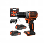 BLACK+DECKER WKRĘTARKA 18V BL186KB 52Nm 2x2,0Ah BL