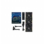 Lian Li UNI FAN TL Wireless LCD Fan, ARGB, PWM, 3-Pack incl. Controller - Reverse Blade, 120mm, black