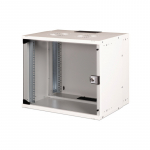 Wall-mounted network cabinet 19" 9U, SOHO PRO 460 x 540 x 400 mm, door glass, gray, unfolded, 60kg