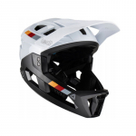 LEATT MTB Enduro 2.0 V23 Bike Helmet with Removable Chin Guard, Size L (59&ndash;63 cm), White