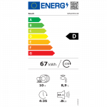 Bosch Dishwasher | SPS4HMI13E | Free standing | Width 45 cm | Number of place settings 10 | Number of programs 6 | Energy efficiency class D | Display | AquaStop function | Brushed steel