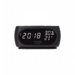 Adler | Clock with Thermometer | AD 1186 | Black