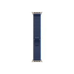 Apple | 49mm Blue/Bright Blue Trail Loop - S/M - Natural Titanium Finish