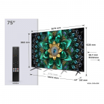TV Set|TCL|75 "|4K Ultra HD|3840 x 2160 pixels|Flat|16:9|QD-Mini LED|75Q6C