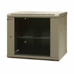 EMITERNET Separate wall-mounted cabinet 19'' 9U, unassembled, sheet metal/glass door, 600x450x500mm width/depth/height. EM/AS6409X
