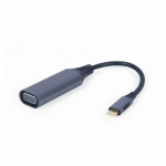 I/O ADAPTER USB-C TO VGA/GREY A-USB3C-VGA-01 GEMBIRD
