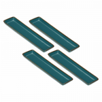 Set of 4 rectangular trays Concerto Ottanio - Blue-green, 32 x 8 cm