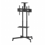 Manhattan TV - Monitor Mount, Trolley Stand, 1 screen, Screen Sizes: 37-65", Black, VESA 200x200 to 600x400mm, Max 40kg, LFD, Lifetime Warranty
