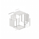 Lanberg WF01-6612-10S rack cabinet 12U Wall mounted rack Grey