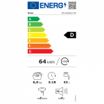 Midea | Washing Machine | MF110W60/T-HR | Energy efficiency class D | Front loading | Washing capacity 6 kg | 1000 RPM | Depth 40 cm | Width 59.5 cm | Display | LED | Silver