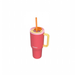 Thermal mug with telescopic straw Kambukka Rio Tumbler 950ml Pink Papaya