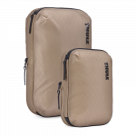 Thule | Compression Cube Set, Small/Medium | Packing Cube | Gentle Beige