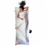 Cocoon TravelSheet Coupler Silk/Cotton Sleeping Bag Liner with Two-Way Zipper, Natural