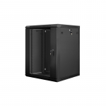 Lanberg WF01-6615-10B rack cabinet 15U Wall mounted rack Black