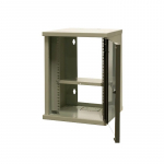 EMITERNET Single hanging cabinet 10'' 9U, sheet metal/glass doors, 325&times;330x445mm (width/depth/height) EM/SOHO-9U