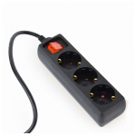 Gembird EG-PSU3-01 power extension 0.6 m 3 AC outlet(s) Indoor Black