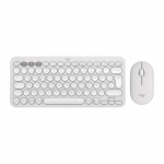 Logitech 920-012204 keyboard Mouse included Universal RF Wireless + Bluetooth QWERTZ German White