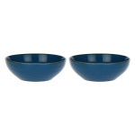 Set of 2 Concerto Blu Avio Salad Bowls - Navy Blue, 26 cm