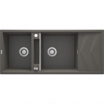 2-bowl magnetic granite sink with drainer