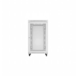 FLOOR-STANDING RACK CABINET 19" 27U 800X1000 GREY PERFORATED LCD DOOR LANBERG (FLAT PACK)