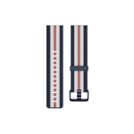 Fitbit | Versa-Lite Woven Hybrid Band, large, navy/pink | The Fitbit Versa woven hybrid band is made of polyester woven material on top and fluoroelastomer material on the bottom with an aluminium buckle. | The Fitbit Versa woven hybrid band is not w ...