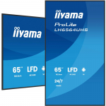 iiyama LH6564UHS-B1AG Signage Display Digital signage flat panel 165.1 cm (65") Wi-Fi 500 cd/m&sup2; 4K Ultra HD Black Built-in processor Android 24/7
